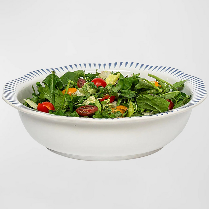 Sitio Stripe Serving Bowl - Delft Blue