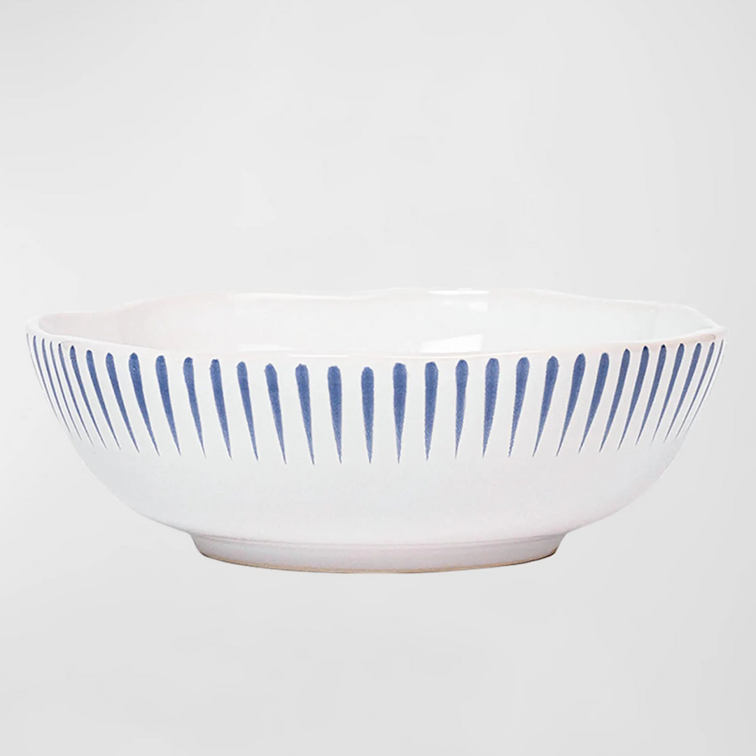 Sitio Stripe Coupe Bowl - Delft Blue