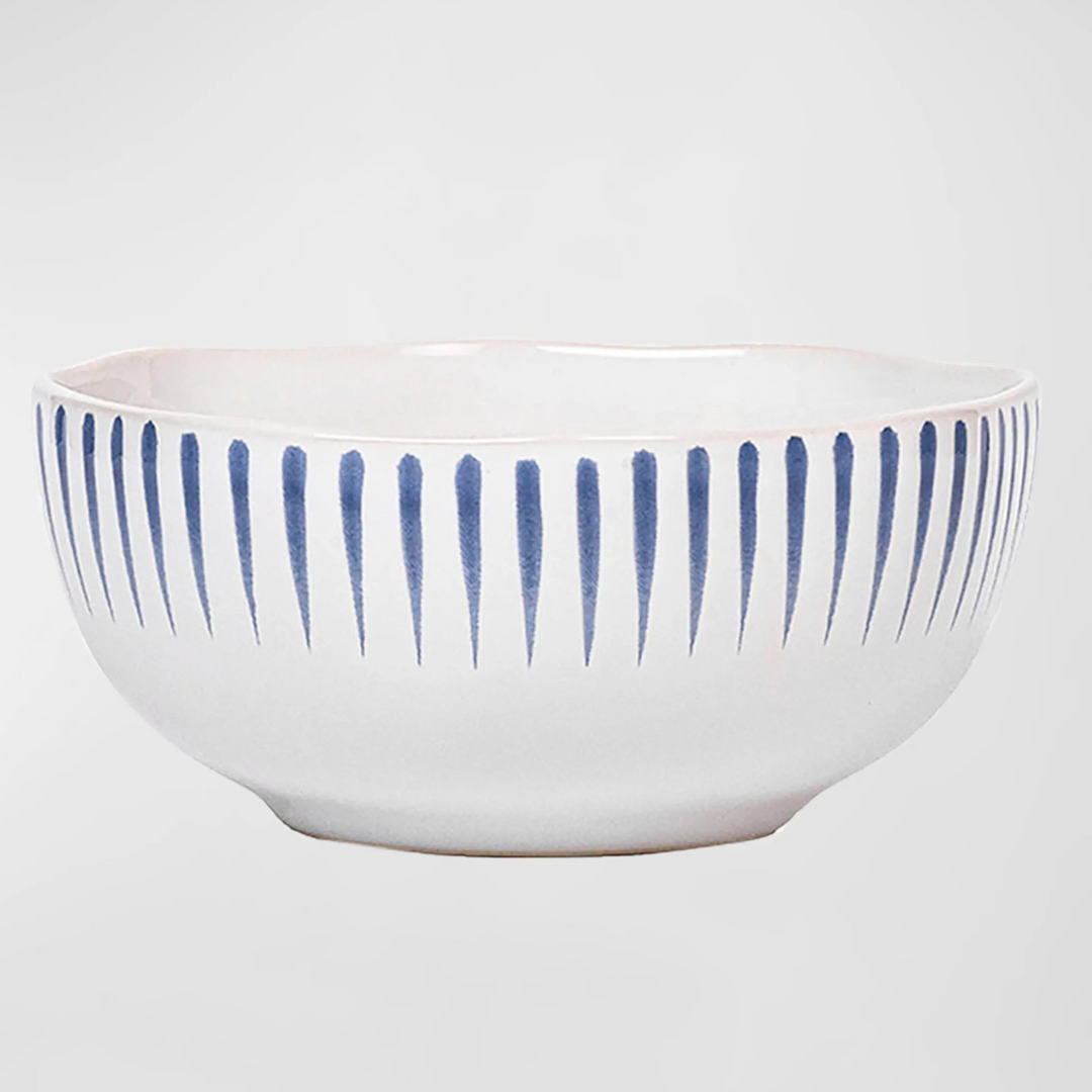 Sitio Stripe Cereal/Ice Cream Bowl - Delft Blue