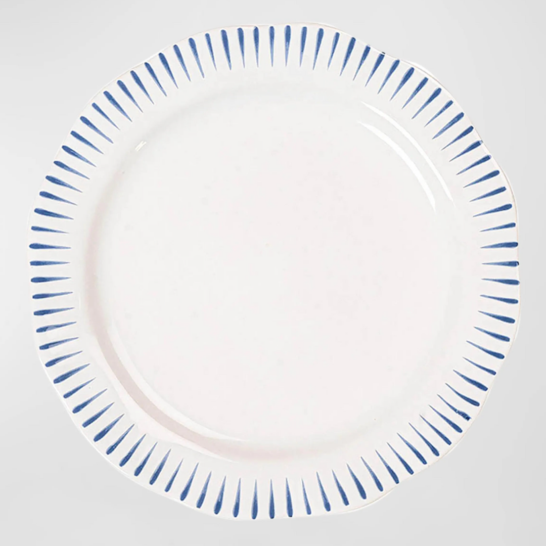 Sitio Stripe Dessert/Salad Plate - Delft Blue