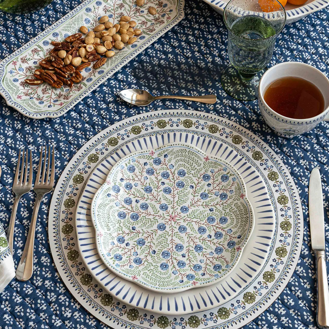 Sitio Stripe Dinner Plate - Delft Blue