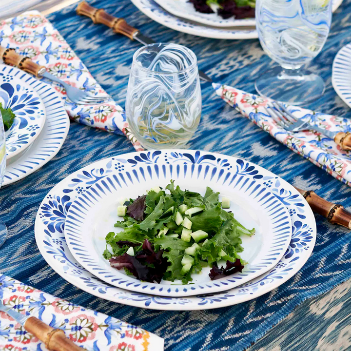 Sitio Stripe 16pc Place Setting - Delft Blue