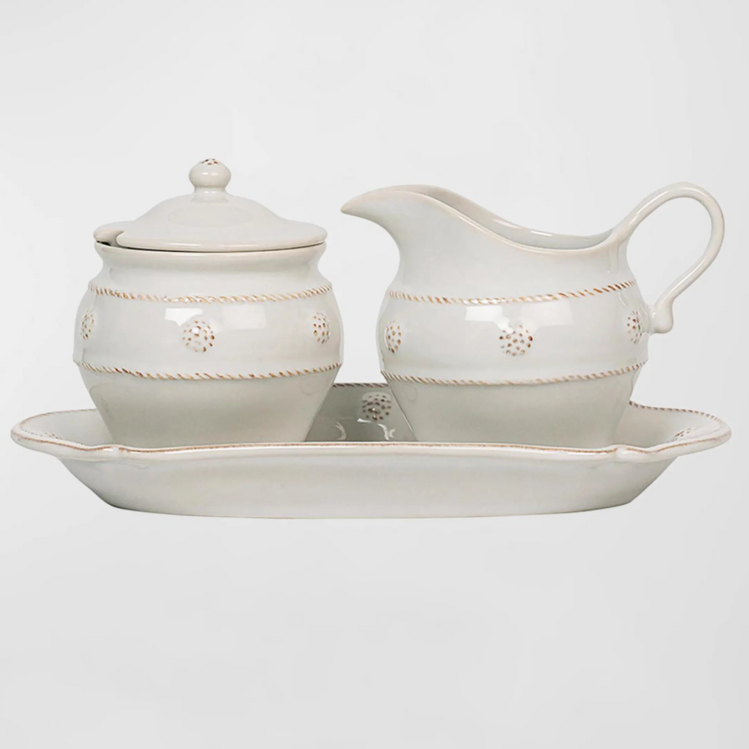 Berry & Thread Sugar and Creamer Set - Whitewash
