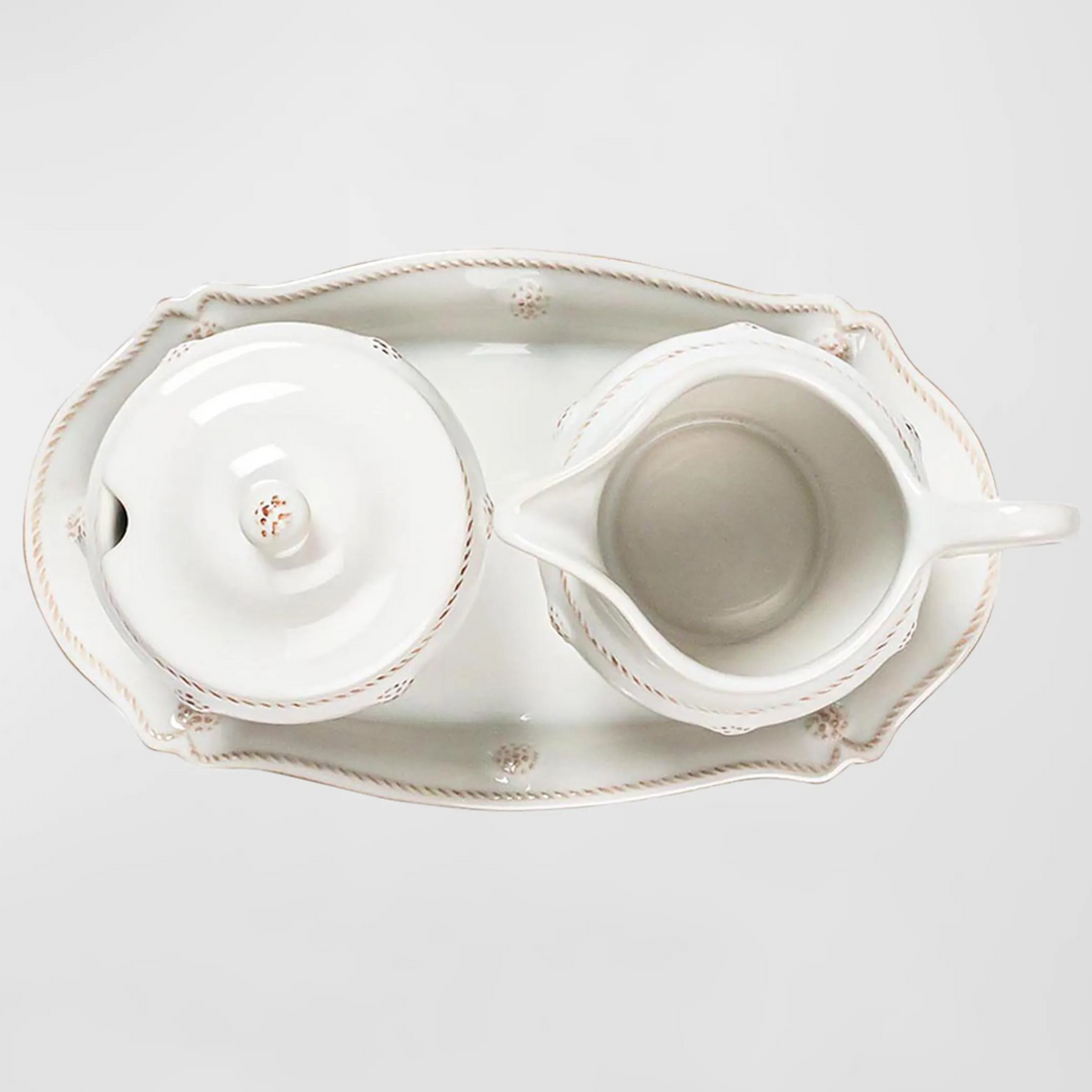 Berry & Thread Sugar and Creamer Set - Whitewash