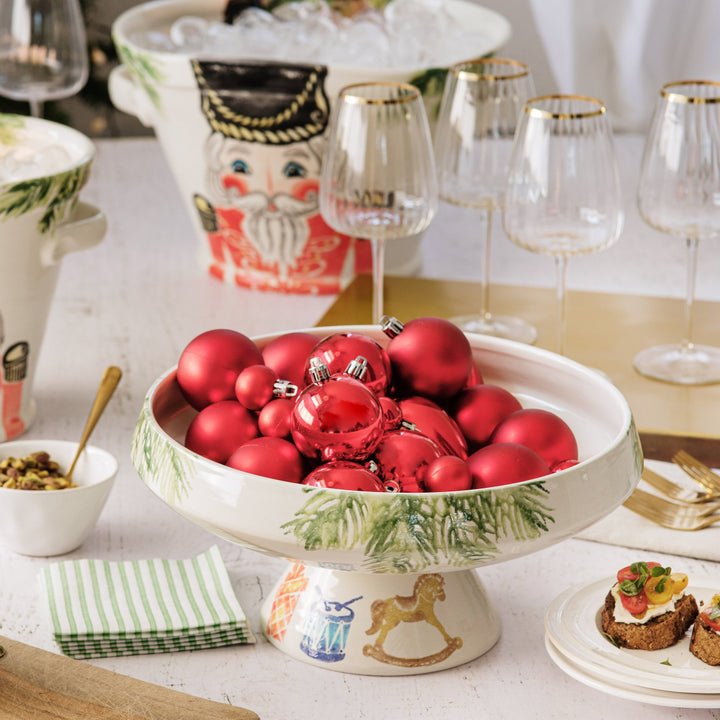 Nutcrackers Pedestal Fruit Bowl