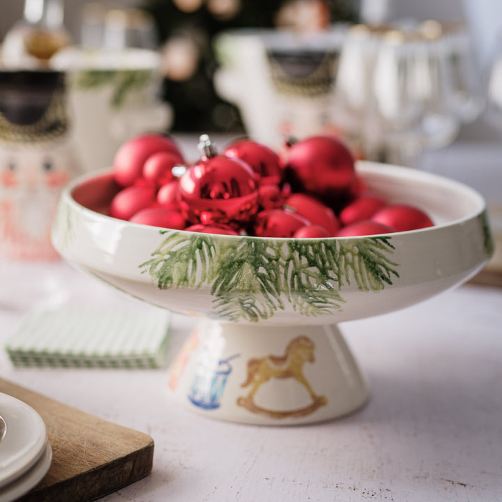 Nutcrackers Pedestal Fruit Bowl
