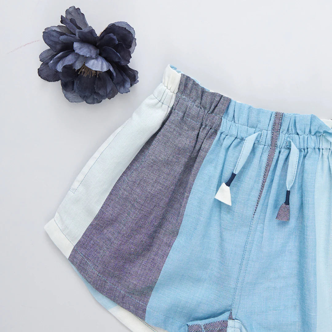 Girls Theodore Short - Ocean Stripe