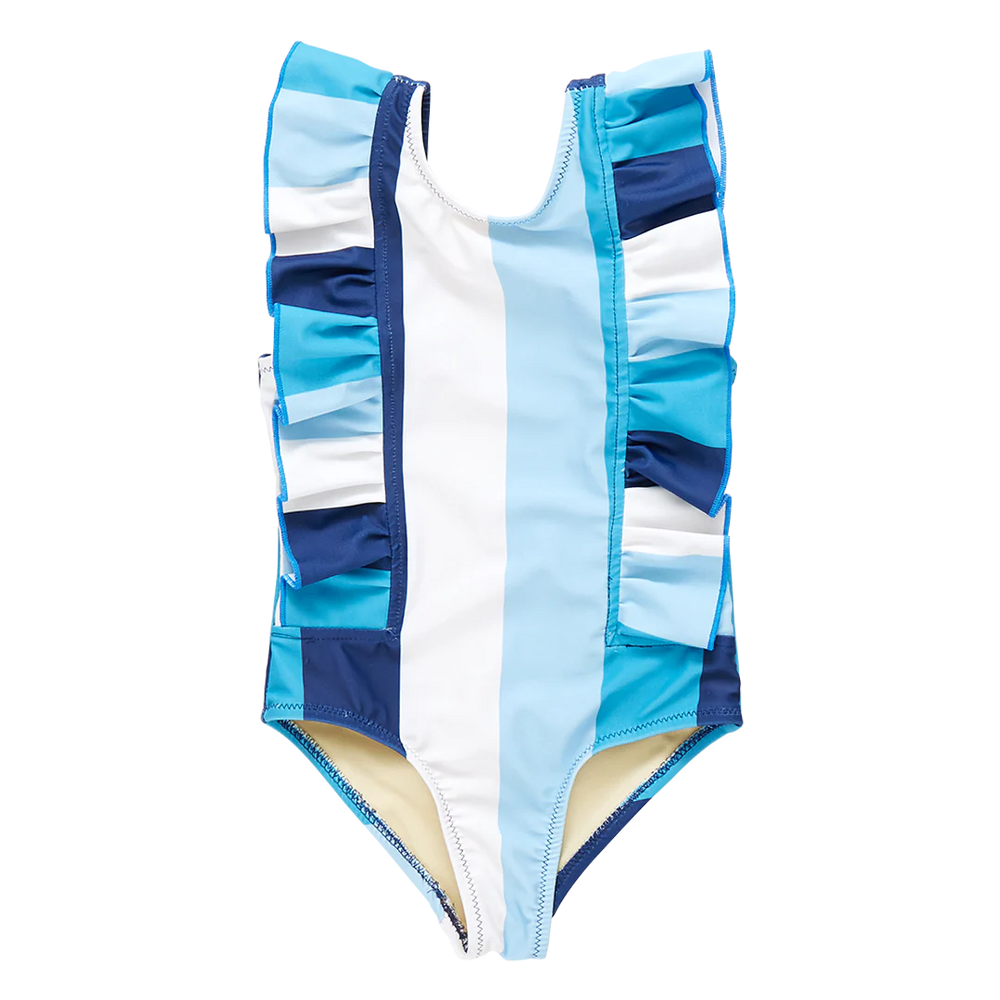 Girls Katniss Suit - Ocean Stripe