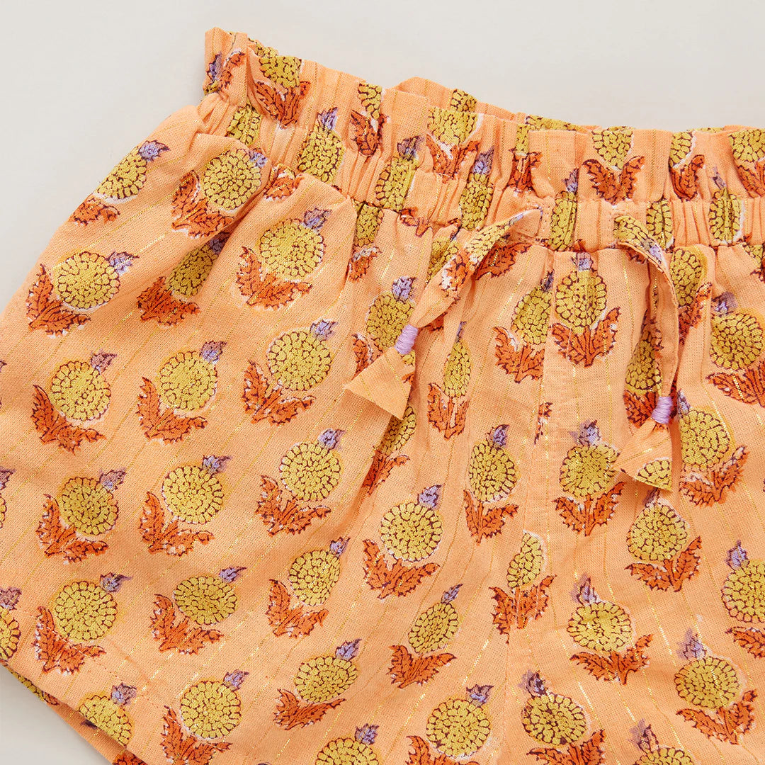 Girls Theodore Short - Orange Dahlia