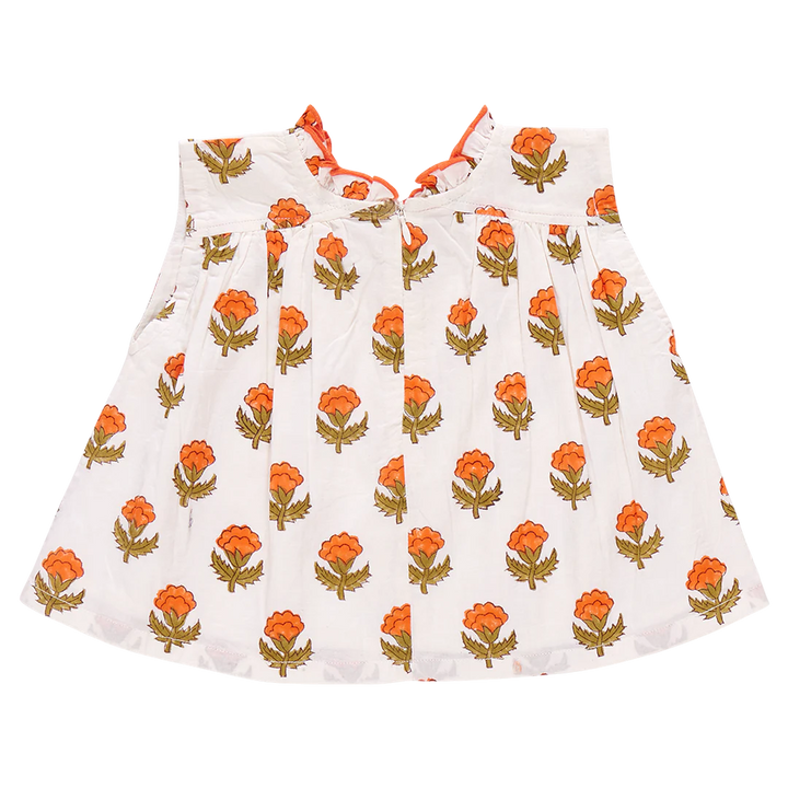 Girls Misha Top - Small Orange Bud