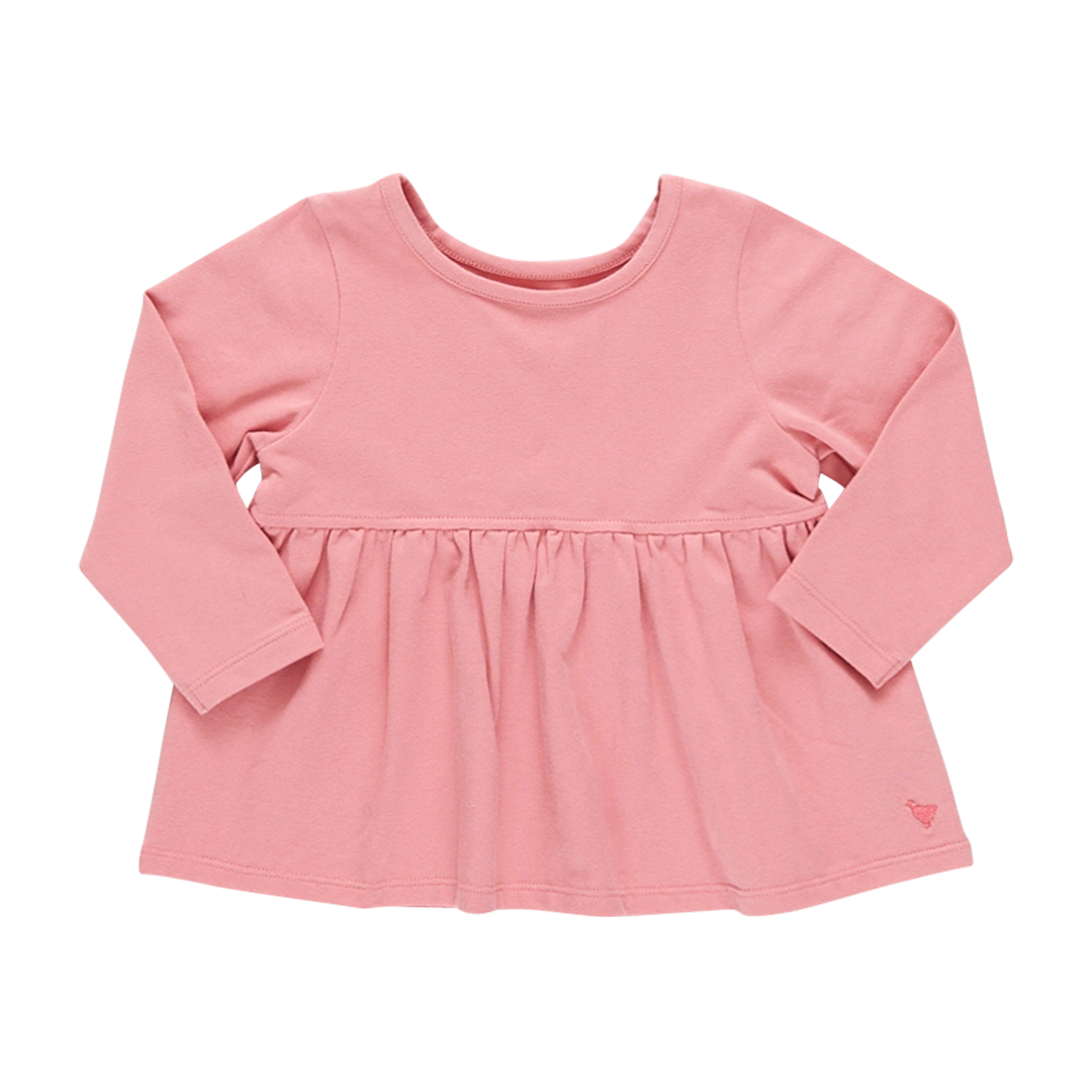 Girls Organic Bette Top - Apricot