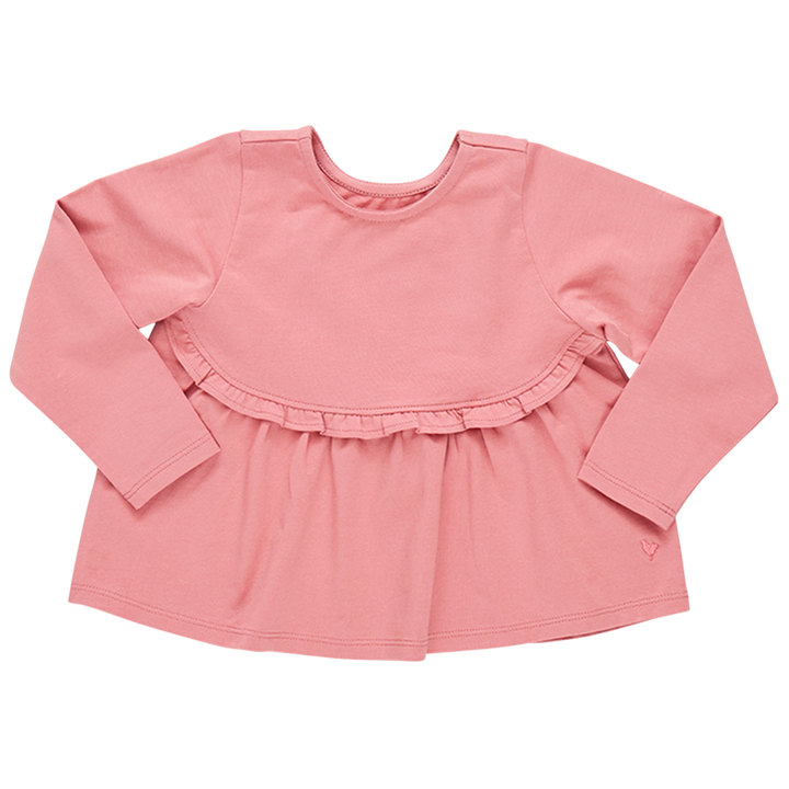 Girls Organic Rowan Top - Brandied Apricot
