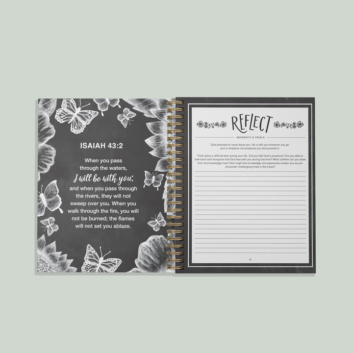 Prayer and reflection page for Isaiah 43:2 in Paige Tate &amp; Co&