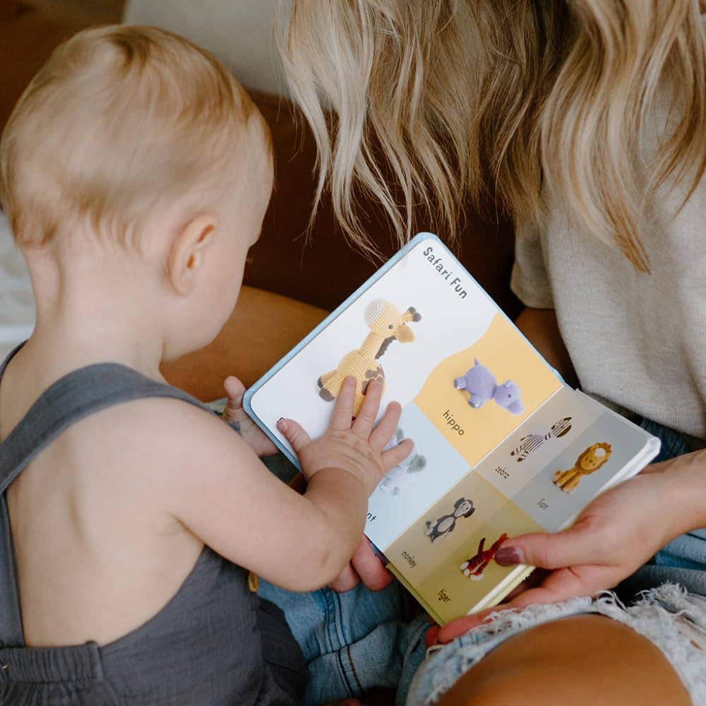 Lifetsyle image of a mom showing the Paige Tate Co.&