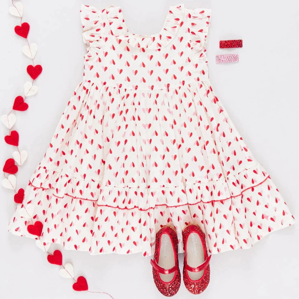 Girls Judith Dress - Paper Hearts