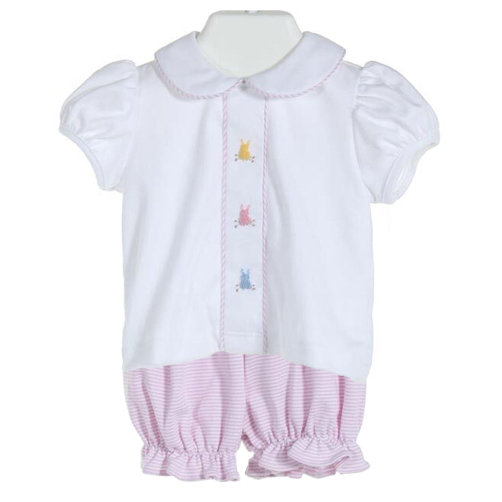Light Pink Strip Knit Cottontails Bloomer Set