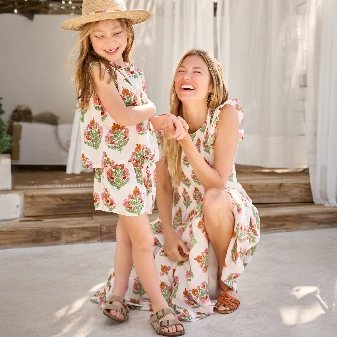 Girls Misha 2-PC Set - Pink Bellflower