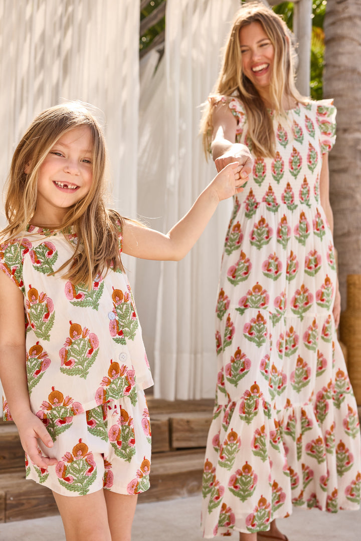 Womens Sen Dress - Pink Bellflower