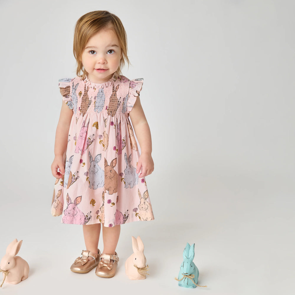 Baby Girls Stevie Dress Set - Vintage Bunnies
