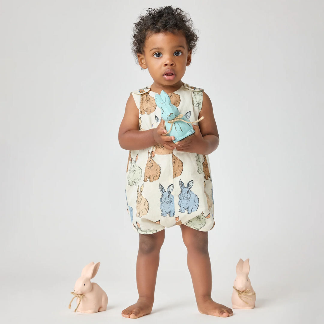 Baby Boys Noah Jumper - Blue Vintage Bunnies