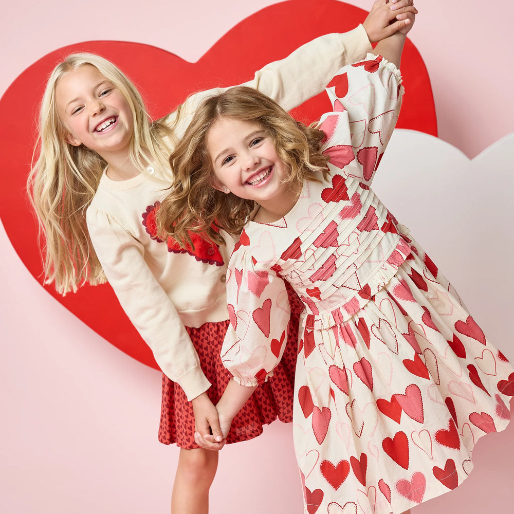 Girls Renee Dress - Gradient Hearts