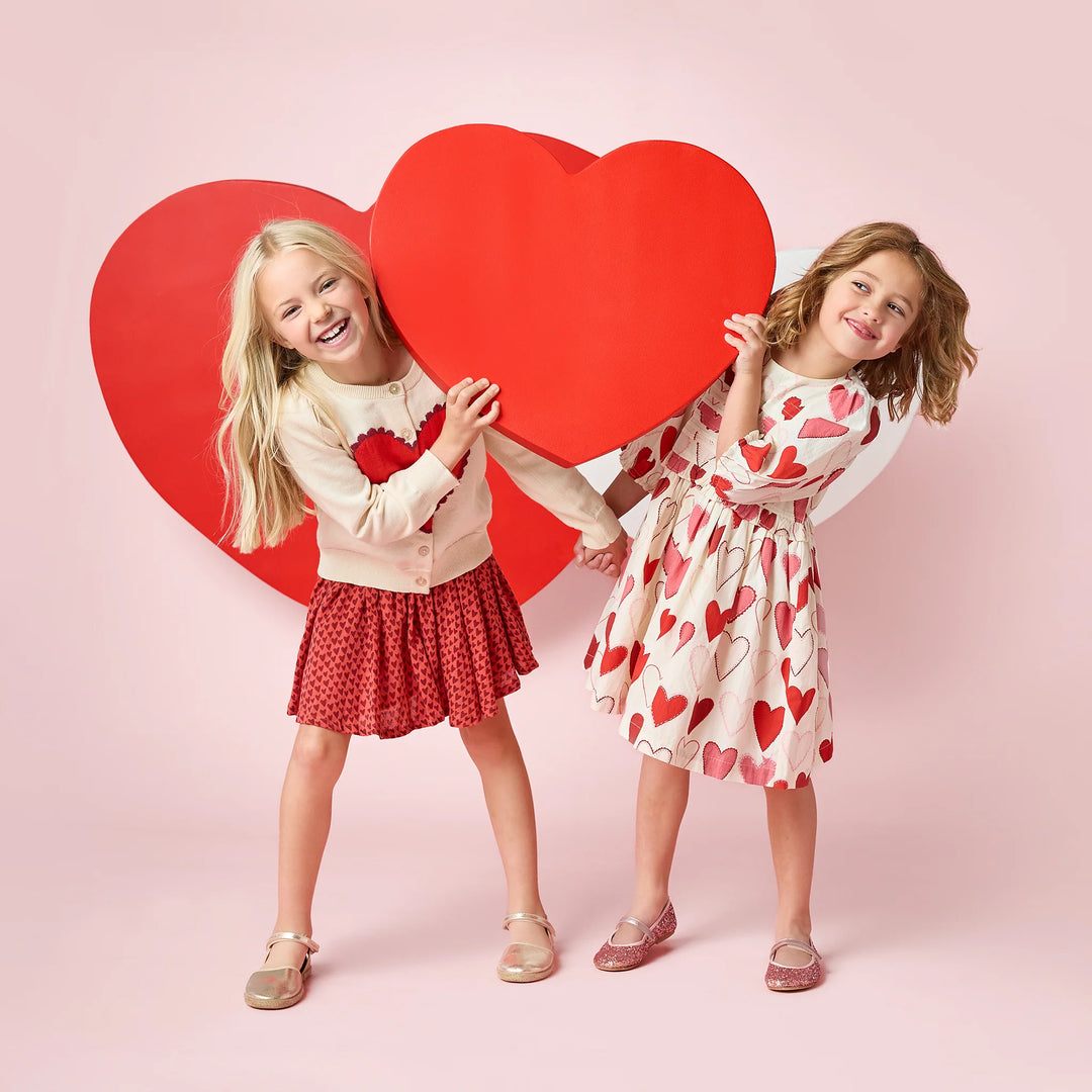 Girls Renee Dress - Gradient Hearts