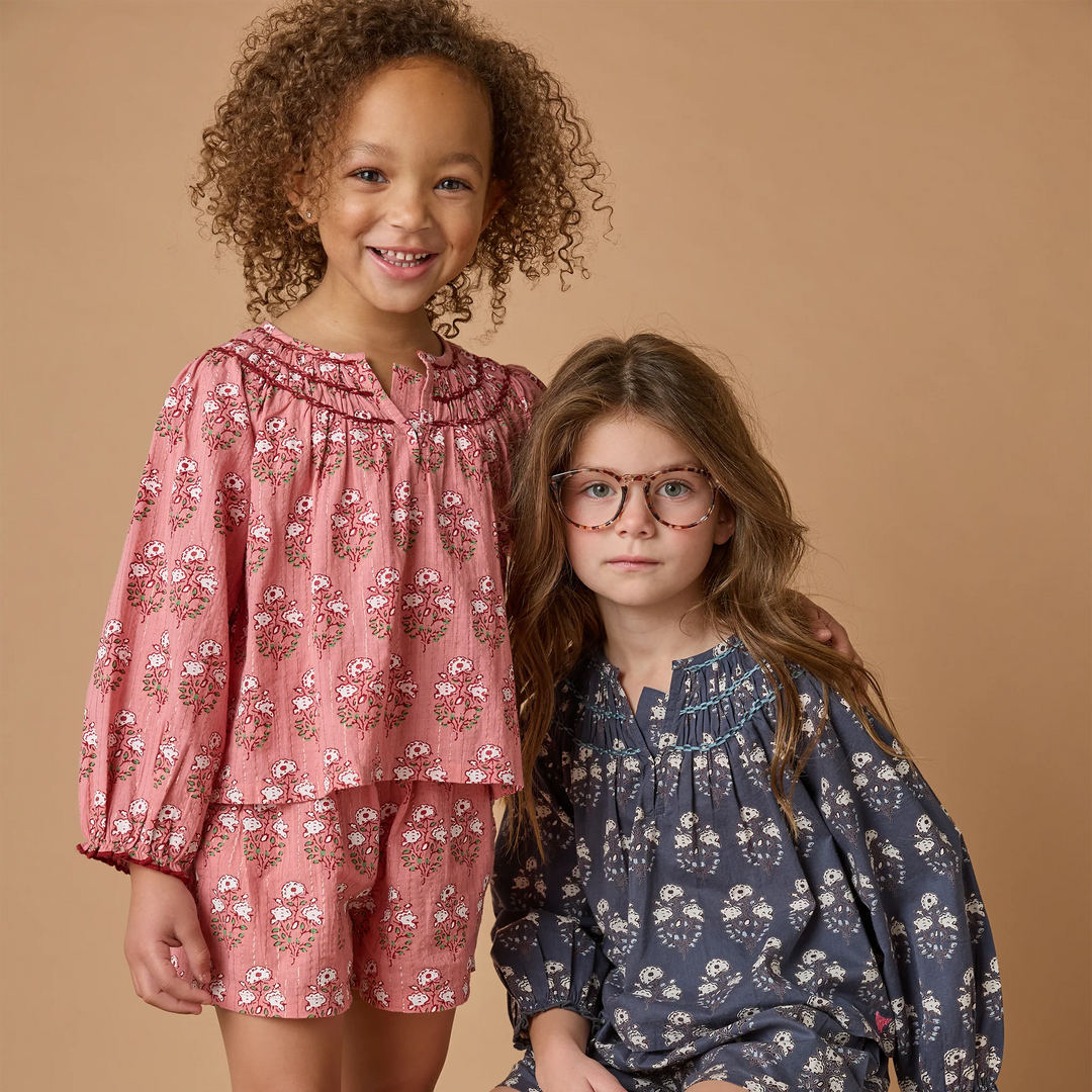 Girls Theodore Short - Pink Strawflower