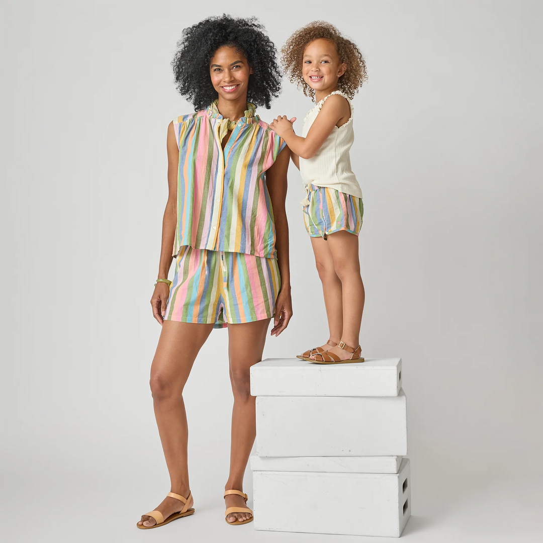 Girls Millie Short - Parade Stripe