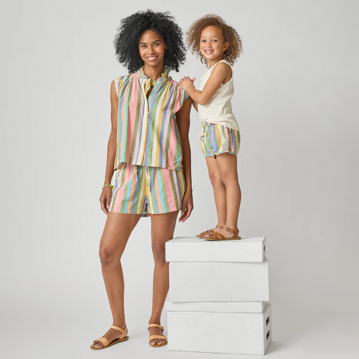 Girls Millie Short - Parade Stripe