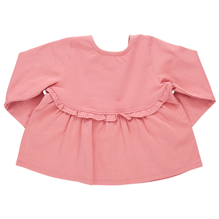 Girls Organic Rowan Top - Brandied Apricot
