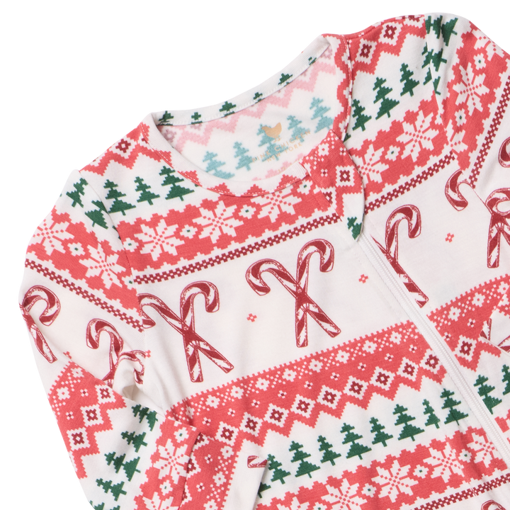 Close up image of the neckline on Pink Chicken&