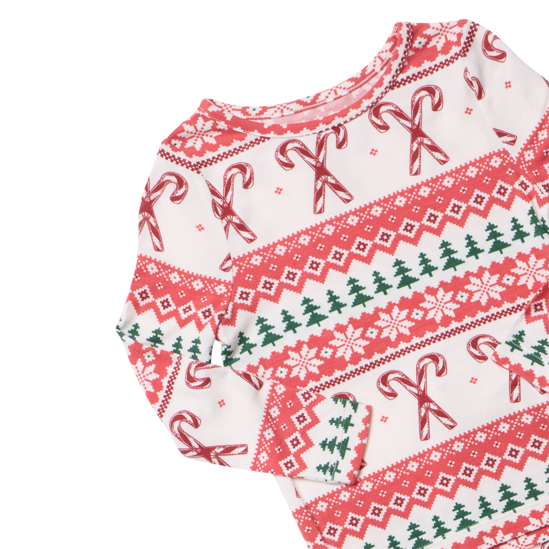 Close up image of the neckline on Pink Chicken&
