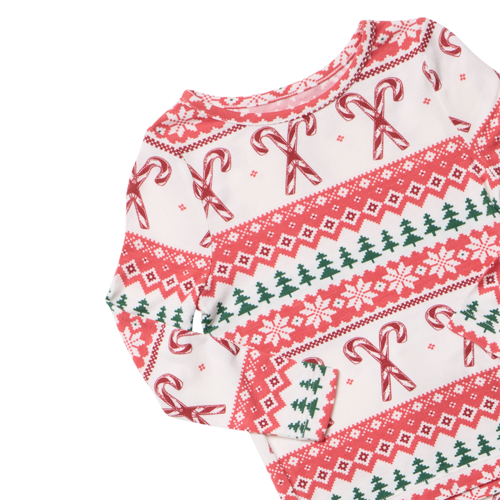 Close up image of the neckline on Pink Chicken&