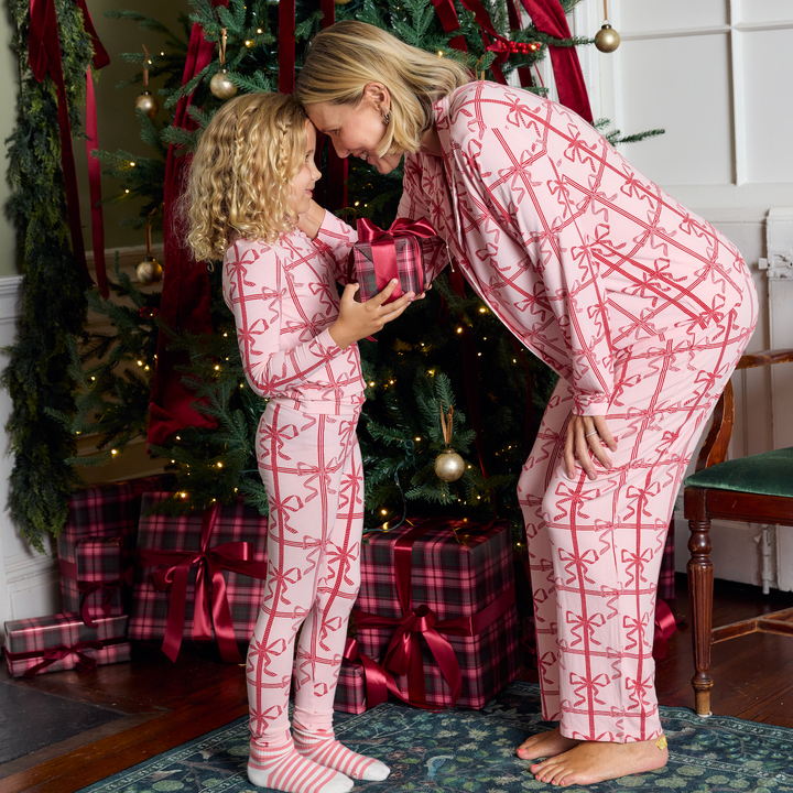 Lifestyle image of a woman wearing Pink Chicken&