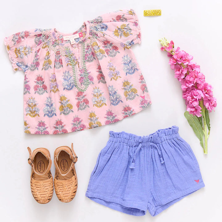 Girls Theodore Short - Deep Periwinkle