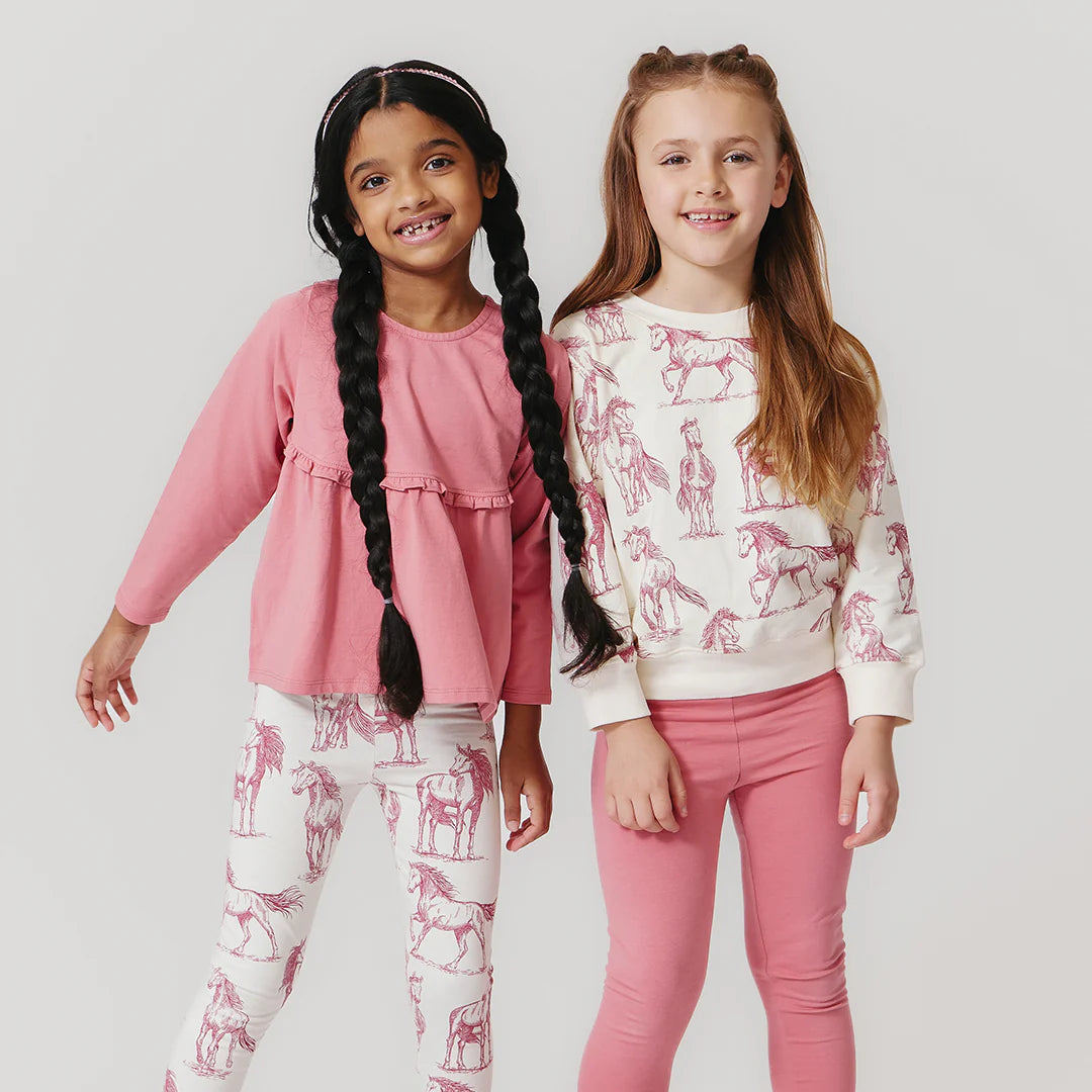 Girls Organic Rowan Top - Brandied Apricot