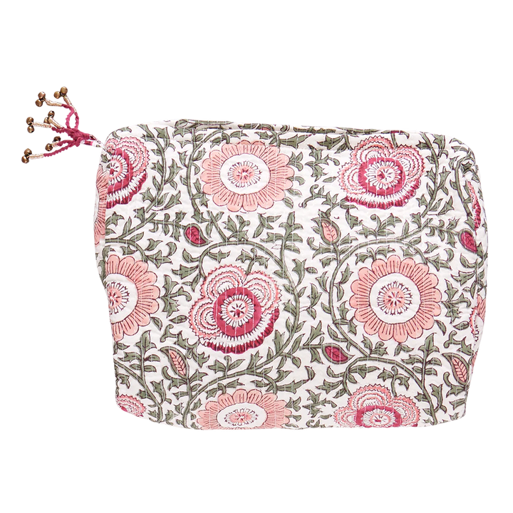 Quilted Pouch - Pink Lisbon Floral