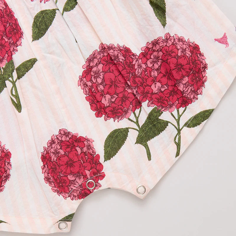 Baby Girls Via Jumper - Pink Stripe Hydrangeas