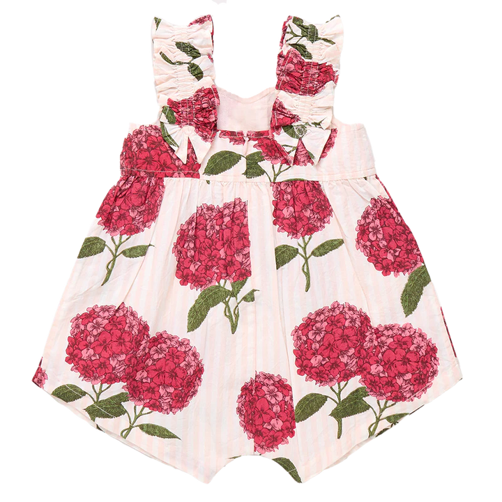 Baby Girls Via Jumper - Pink Stripe Hydrangeas