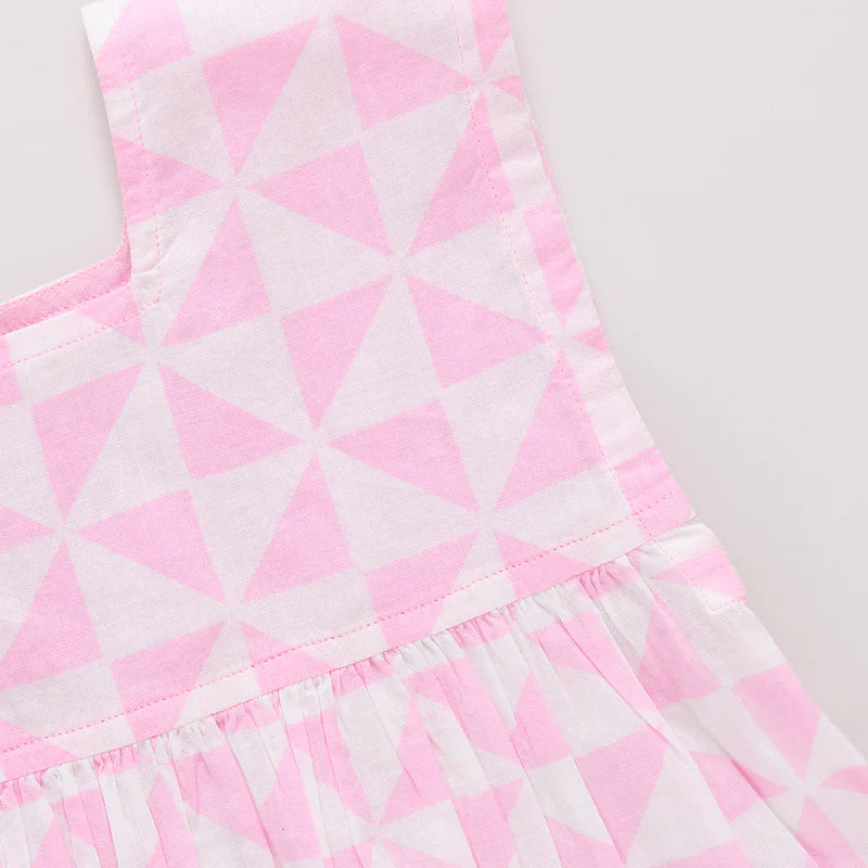 Girls Kamari 2-Piece Set - Pink Triangle Check