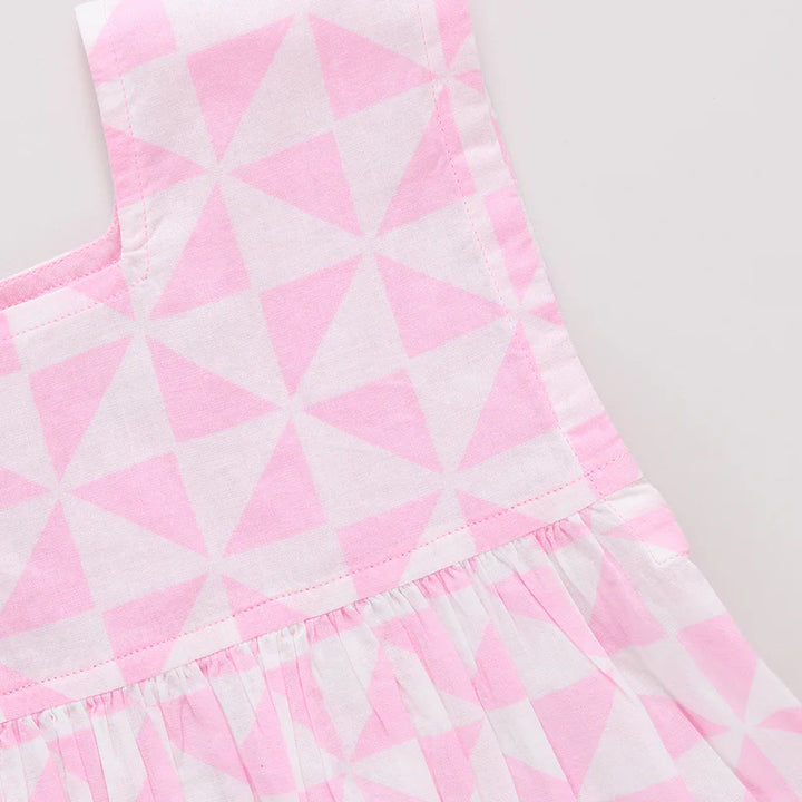 Girls Kamari 2-Piece Set - Pink Triangle Check