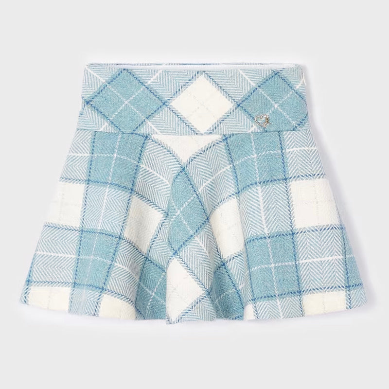 Bluebell Plaid Jacquard Skirt