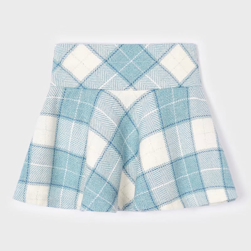 Bluebell Plaid Jacquard Skirt
