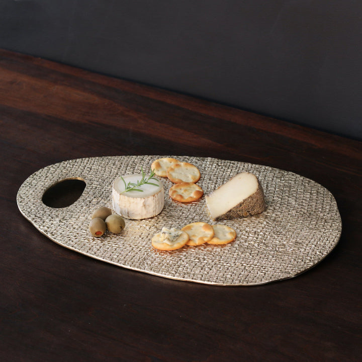 Sierra Plano Long Oval Platter - Gold