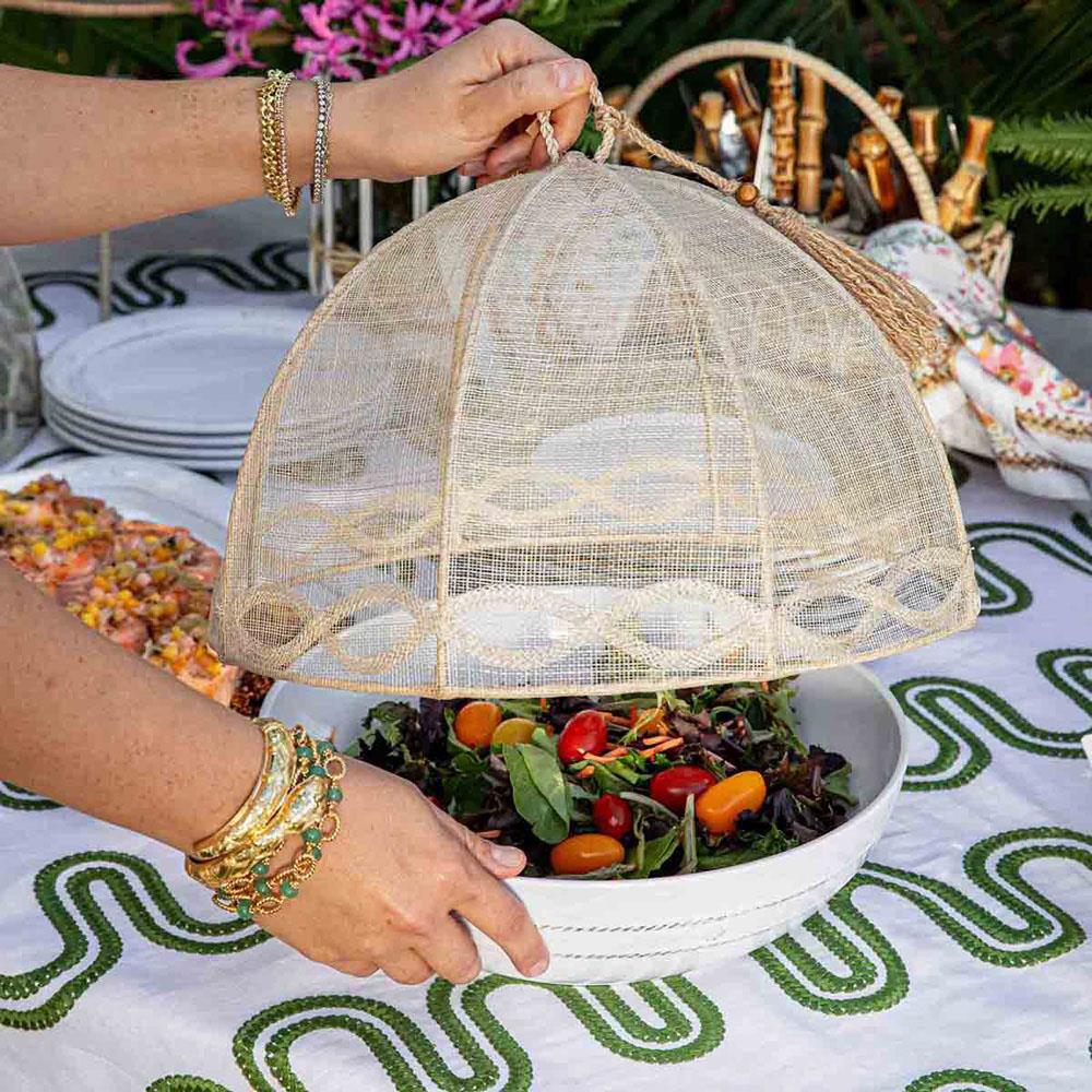 Tuileries Natural Garden Mesh Round Food Cover Set/2pc - Natural