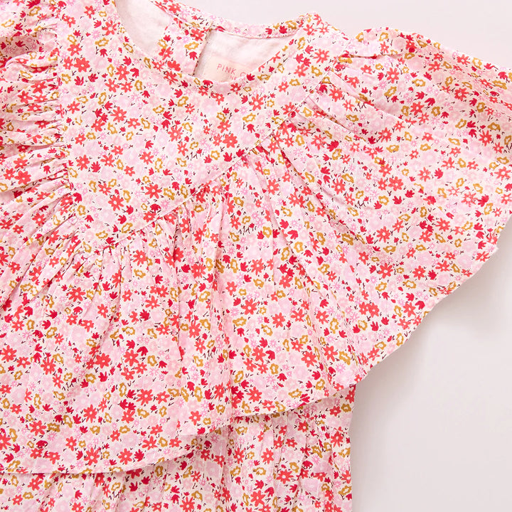 Girls Raphaela Jumper - Pink Mini Ditsy