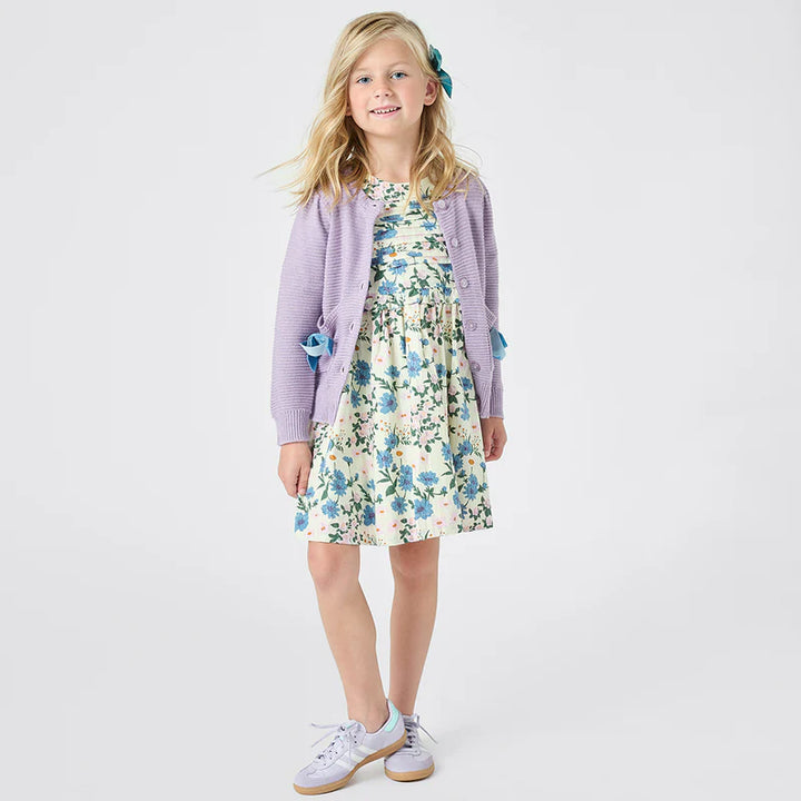Girls Raquel Dress - Melon Daisy Floral