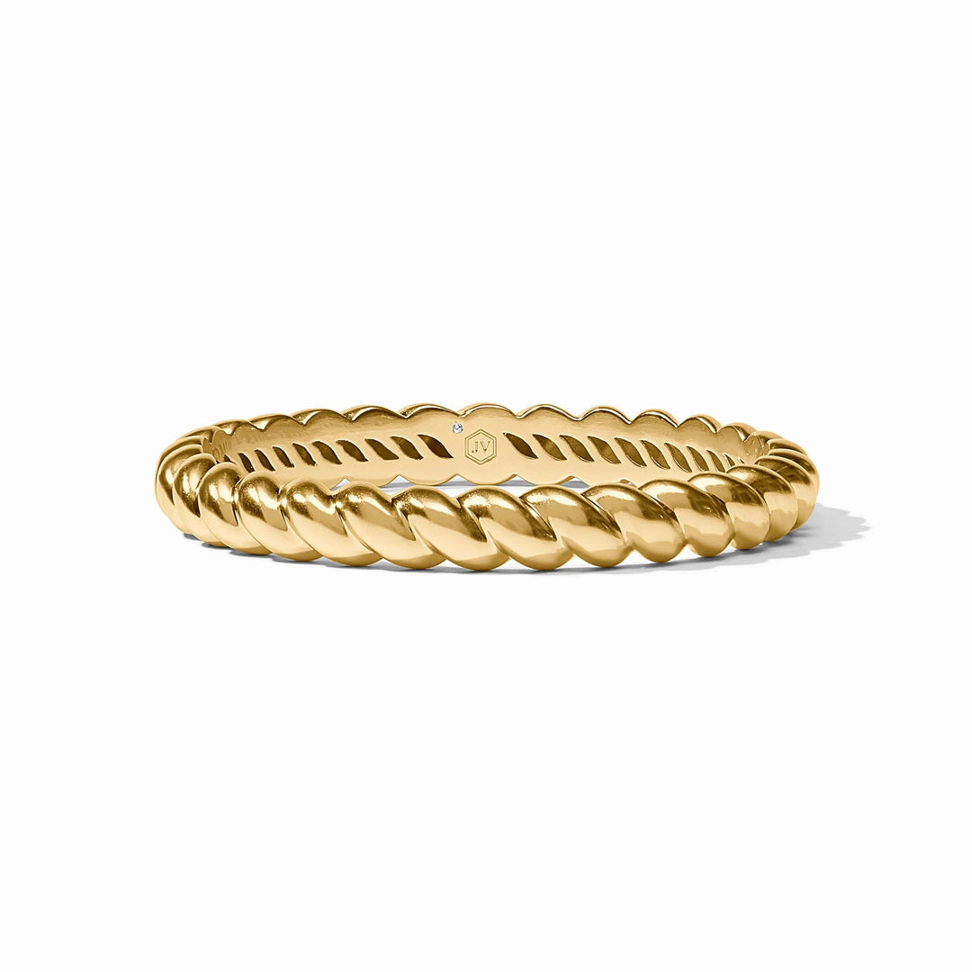 Gold Ravello Bangle bracelet with sculpted twisted design