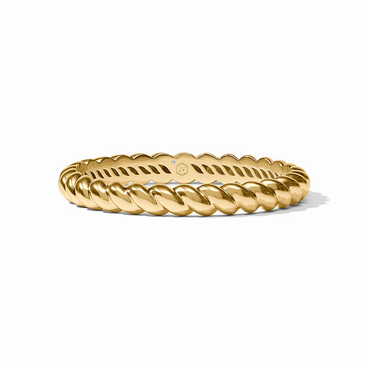 Gold Ravello Bangle bracelet with sculpted twisted design