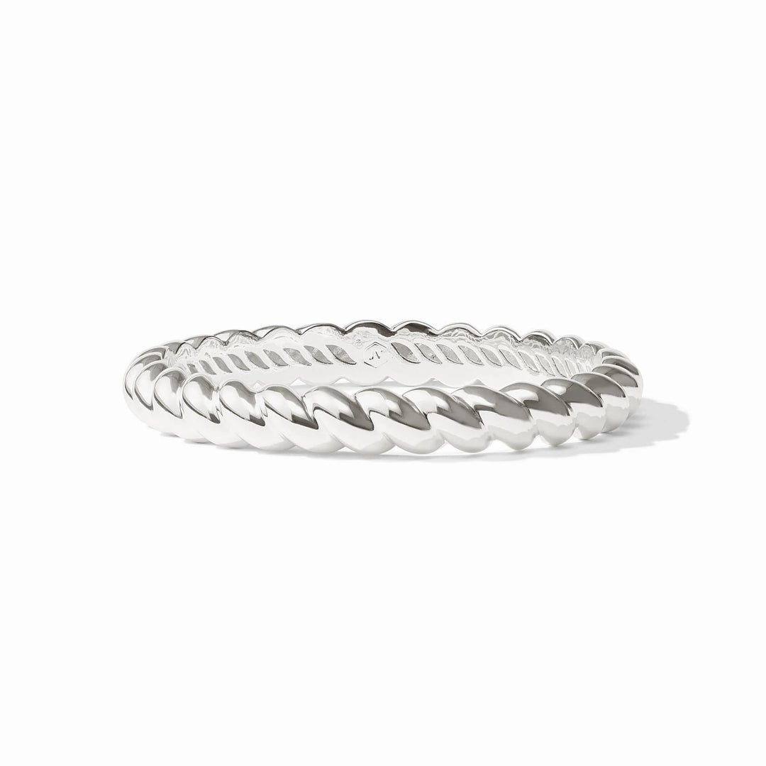 Silver Ravello Bangle bracelet with sculpted twisted design